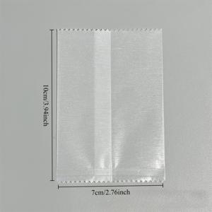 TEMU 50개 팩 그레이 반짝이 핫 실링 백, 3.35x1.57 인치, 스티커 포함 플라스틱 기프트 카드 포장 재료, 작은 카드 및 포장용|스티커|카드스티커