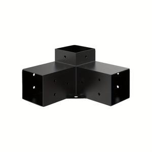 TEMU 4인치 x 4인치(실제 3.6인치 x 3.6인치) 목재용 3방향 브래킷이 포함된 헤비 합금 강철 퍼걸라 키트, DIY 퍼걸라 브래킷은 퍼걸라, 정원 및 금속 가제보 키트에 적합 - 나사 포함