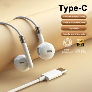 TEMU 갤럭시 S25 24 23 22 울트라용 HiFi 서라운드 사운드 노이즈 감소 타입 C 3.5mm 유선 이어버드