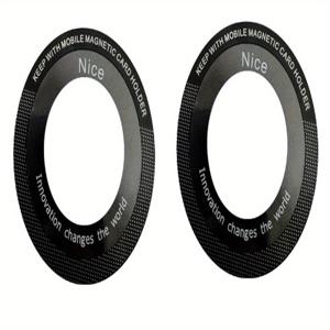 TEMU 2025 신제품 메탈 링 2개 세트, 초박형(0.4mm) 스티커용, 마그네틱 어댑터, 휴대폰 케이스 & 무선 충전기, 아이폰 16/15/14/12, 갤럭시 S24/S23/S22/킨들 호환, 액세서리