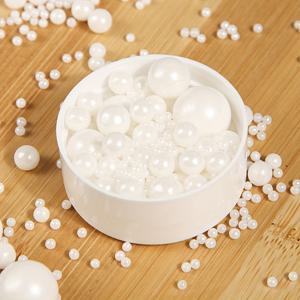 TEMU 85g/3oz 화이트 베이킹 장식 비즈 - 생일, 결혼식, 크리스마스, 할로윈, 발렌타인데이용 식품 안전 플라스틱 비전기 케이크 장식, 우아한 디저트 토퍼 & 파티 용품, 축제 트릿 장식, 장식 비즈 액센트, 식품 등급 재료
