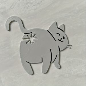 TEMU 고양이 엉덩이 빵 클립 - 3D 프린팅 유머러스 주방 도구, 플라스틱 봉지 홀더 & 간식 보관함, 귀여운 동물 팬트리 액세서리, 독특한 홈 데코 선물, 가벼운 디자인, 반려동우 애호가를 위한 장난기 있는 소품