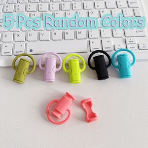 TEMU USB-C/라이트닝/ USB용 5개입 케이블 보호소매 - 2-in-1 방지 및 정리기 | 내구성 있는 루프스루 디자인 | 랜덤 색상