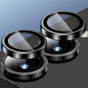 TEMU 삼성 갤럭시 Z 플립 7 호환 카메라 렌즈 보호기, 개별 렌즈 프로텍터, ZFlip7 Flip7 5G 스크래치 방지 초슬림 강화유리 알루미늄 에징 [설치 트레이 포함][케이스 친화적] - 갤럭시 Z 플립 7용 (1세트)