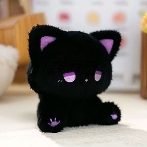 TEMU 1개 귀여운 플러시 고양이 - 큰 눈의 부드러운 씹기 방지 키티 스터피, 배터리 필요 없는 인터랙티브 플레이, 모든 견종 및 크기, 실내/여행용 펫 엔터테인먼트 - 고양이 애호가를 위한 이상적인 선물, 장난감 디자인, 씹기 방지 소재, 재미있는 고양이 액세서리