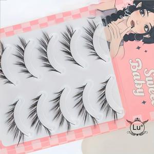 TEMU LU 경량 & 폭스 아이 래쉬 - 일상 및 파티 착용을 위한 자연스러운 원피스 인조 속눈썹, 테일 익스텐션, 초보자 친화적, 할로윈 & 코스프레에 완벽, 귀여운 래쉬, 파티 , 푹신한 래쉬 스타일, 컬링 래쉬|코스프레