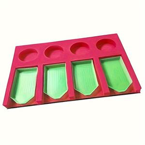 TEMU 페인팅 도구, 비즈 및 액세서리용 핑크 폼 보관함 - 공예 및 자수 용품에 이상적인 DIY 공예 정리 트레이 - 색상 정리함