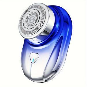 TEMU 남성용 미니 면도기, 휴대용 포켓 사이즈 턱수염 면도기, 가정, 자동차, 여행용 USB 충전식 면도기 아버지의 날 선물