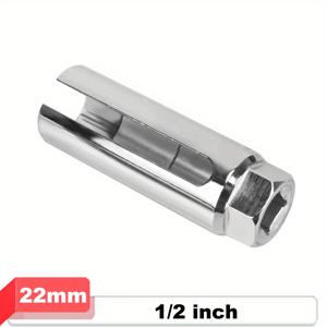TEMU 22mm 스틸 산소 센서 소켓 렌치, 측면 와이어 커팅이 있는 유니버설 드라이브, 자동차 산소 센서 제거 및 설치 도구