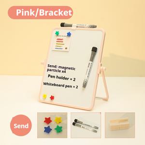 TEMU 1pc 양면 자석식 지우개 보드 스탠드, ABS 소재, 사무실 책상용 이동식 프레임 링크 화이트 보드, 교육용 스마트 드로잉 보드, 가정용 블랙보드 메시지 패드, 지울 수 있는 쓰기 표면.