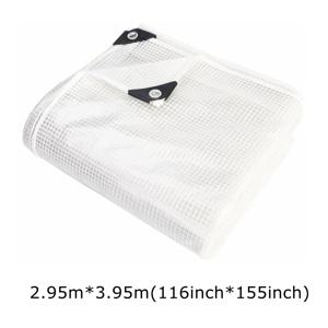 TEMU 1pc 내구성 있는 투명 비닐 타프, 중장비 투명 PE 방수 커버, 녹색하우스, 차고, 파티오, 야외 쉼터용 UV 보호 이중면 타프, 알루미늄 그롬메트가 있는 플라스틱 필름