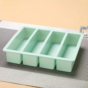 TEMU 1개 4컵 실리콘 아이스 큐브 트레이(뚜껑 포함) - DIY 창의적인 아이스 몰드, 재사용 가능, 쉽게 청소 가능, 청소년 식품 보관 및 가정용으로 완벽, 가정 조직|현대 주방 용품|실리콘 아이스 큐브|얼음트레이
