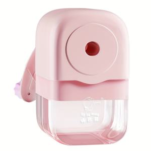 TEMU 1pc 귀여운 판다 & 곰 디자인 수동 연필 날카롭게 만드는 기계 - 배터리 필요 없음, ABS 소재, 내구성 및 노동 절약, 학생, 가정 및 사무실 사용에 이상적, 스티커 포함, 사무용품 | 재미있는 디자인 | 내구성 있는 ABS 날카롭게 만드는 기계, 책상용 연필 날카롭게 만드는 기계