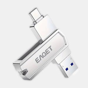 TEMU 이겟 USB 3.2 타입-C 플래시 드라이브, 32GB/64GB/512GB 고속 메탈 U 디스크, OTG 펜 드라이브 메모리 스틱 저장 장치, PC 아이폰15/16용 외장 보관