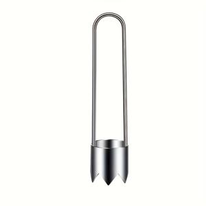 TEMU 1pc 스테인레스 스틸 과일 및 채소 코어, 빨간 씨 제거기, 사과, 배, 토마토, 고추 범용 주방 가제트 - 내구성 및 사용하기 쉬움