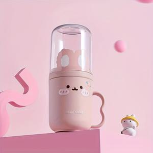 TEMU 1개 무취 여행 칫솔 케이스 및 가글컵 멀티롤 - 휴대용 플라스틱 치약 컵, 귀여운 토끼 디자인, 욕실 가글컵, 비즈니스 여행과 휴가에 적합한 휴대용 위생 솔루션, 가족 여행용 칫솔 보관함, 귀여운 여행 칫솔 커버, 칫솔 케이스 포함, 치약 여행 용기, 휴가 필수품, 컴팩트 디자인, 스타일리시 정리함, 세척 쉬운 소재, 미니멀 패커