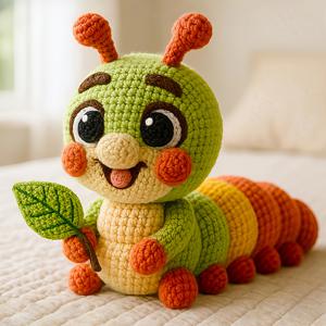 TEMU 1pc 최신 아미구리 성인 수제 크로셰 귀여운 큰 눈 벌레, 할로윈 재미 봄 현대 가정 장식, 미완성 제품, 성인 크로셰 키트와 단계별 PDF 텍스트 튜토리얼, 결혼 시즌 장식, 크리스마스, 데이, 추수 감사절, 어머니의 날 선물, 생일 파티 선물, 액세서리 컬러 랜덤