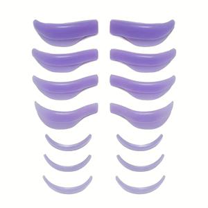 TEMU 7쌍 실리콘 속눈썹 펌 패드 세트 - 틸 & 파스텔 색상, 3D 컬러 & 연장용 노-파워 래쉬 리프트 키트 - 막대 & 방패 포함, 무향