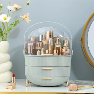 TEMU 1pc 대용량 화장품 정리함, 인서트 마운트가 있는 플라스틱 미완성 휴대용 메이크업 보관함, 향수 없는 및 립스틱 디스플레이 랙|향수|립스틱