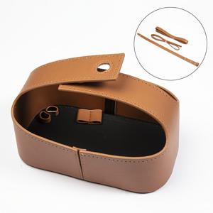 TEMU 핸드메이드 PU 가죽 크로셰 뜨개질 백 바닥 베이스 숄더백 손잡이 홀 드로스트링 소재 여성용 DIY 버킷백, 지갑 만들기 재료