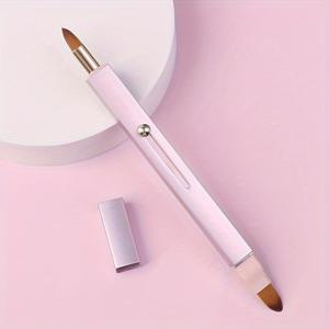 TEMU 더블 헤드 텔레스코픽 브러시 휴대용 립스틱 브러시 컨실러 립 브러시 라인 브러시