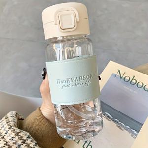 TEMU HankPARSON 17oz 누수 방지 스포츠 물병, 빨대 & 플립 뚜껑 포함 - PVC 무함유, 튼튼한 PET 플라스틱, 체육관, 야외 활동 및 여행에 이상적, 타원형