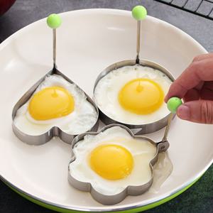 TEMU 하트 모양 스테인리스 스틸 계란 틀, & 포치드 계란용 식품 등급 프라이팬, 가정, 레스토랑, 대량 사용에 이상적 - 전원 필요 없음