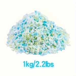 TEMU 1개 1kg/2.2lbs 패딩 메모리 폼, 고탄성 소파 베개 충전재, 플러시 장난감 및 애완 동물 침대 충전재, 빈백 및 가정 장식에 적합, 혼합 색상, 수선 용품 및 용품