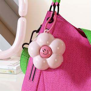 TEMU 1pc 도파민 꽃 다중 컴파트먼트 정리함 - 휴대용 미니 보석 상자, 분리 가능한 가방 걸이, 귀걸이 및 목걸이 보관에 적합, 데이 및 어머니의 날 선물, 보석 정리함|즐거운 액세서리|내구성 있는 플라스틱 상자, 보석 상자