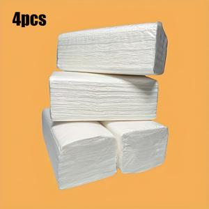 TEMU 4개입 3겹 두꺼운 티슈 페이퍼, 200장 팩, 초저가형 무향 소프트 라이트 베이지-친화적, 방수 기능, 고흡수성, 호텔 및 가정용에 이상적