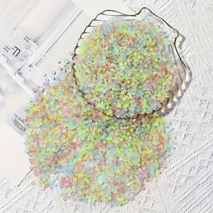 TEMU 4500개 야광 블루 & 그린 플라스틱 장식돌 - 수족관, 페어리 가든, 화분 식물, 다육이 테라리움 및 DIY 야간 장식용 빛나는 돌, 정원 야광 장식