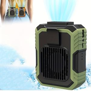 TEMU 3-in-1 휴대용 허리 클립 팬, 3단계 조절 무소음 빠른 냉각 & 4000mAh 배터리 – 캠핑, 사무실, 여행용 핸즈프리 USB 벨트 팬, 웨어러블 미니 쿨러|USB|캠핑선풍기|USB