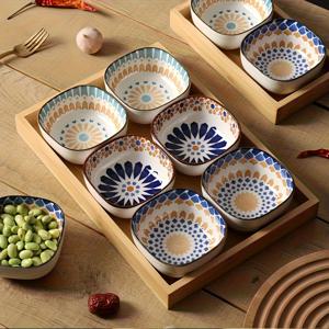 TEMU 6개 세라믹 향신료 접시, 바베큐 소스 접시, 샐러드 접시, 스낵 접시, 과일 접시, 가정용 식당, 파티 모임에 적합