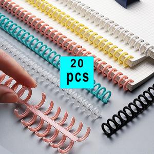 TEMU 20개 다색 플라스틱 스파이럴 바인딩 콤, A4 용지용 30구멍 펀치 링, 길이 조절 가능 27.99cm, 노트북·캘린더·문서 보관에 적합, 사무용품, 생동감 있는 디자인, 안전한 고정, 문서 홀더, 오피스 워커|A4용지