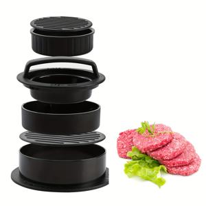 TEMU 1개 3in1 버거 프레스, 패티 프레스, 치즈버거 프레스, 크리에이티브 버거 프레스, 논스틱 햄버거 프레스, 고기 소고기 치즈 채소용 패티 메이커 몰드, 야외 피크닉 그릴 바베큐용 버거 메이커, 주방 도구, 주방 액세서리