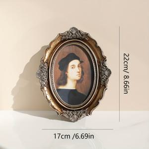 TEMU 1개 미국식 레트로 조각된 오래된 레진 사진 프레임 디스플레이 테이블 6인치 유럽식 고급스러운 장식 개인화된 창의적인 홈 데코 사진