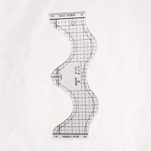 TEMU 1pc DIY 퀼트 릴러 웨이브 F 릴러 클리어 4 '웨이브 디자인을 만드는 데 사용하십시오. 저 샹크 도메스틱 재봉 기계 # HG00613