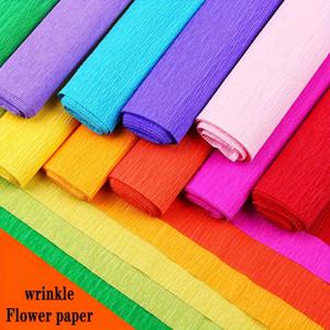 TEMU 22롤 22색상 각 롤 250cm/98.4인치 DIY 주름지, 모조 부케 카네이션 DIY 꽃 수제 재료지 장미 공예 웨딩, 축제 파티 장식 재료