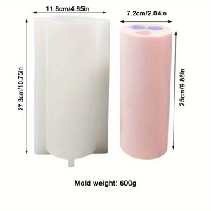 TEMU 이른 아침 38oz 실리콘 비누 몰드 - DIY 공예, 캔들용 대형 원통형 튜브 - 쉬운 세척, 접착식 커넥터 디자인