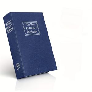 TEMU 컴팩트 사전 스타일 책형 금고 - 키 잠금장치가 있는 숨겨진 금속 돈함, 7.2
