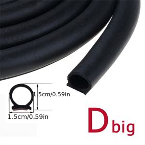 TEMU P Z D 모양 타입 2미터 자동차 도어 실리콘 스트립 EPDM 고무 소음 절연 실링 스트립 도어 절연 테이프