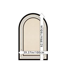 TEMU 1개의 고급스러운 의자 매트, 벨벳 소재와 고무 바닥, 손세탁 및 세탁기 사용 가능, 홈 데코레이션용, 실내외 현관, 책상과 의자 아래, 침대 옆, 주방 입구에 적합한 심플 그리드 디자인, 사계절 완벽한 공간 장식 아이템!