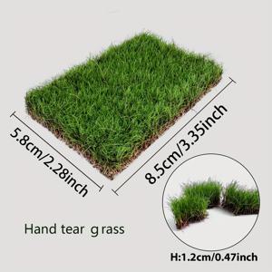 TEMU 1.2cm 높이의 불규칙한 모양의 손으로 찢어진 잔디 클러스터 모델, 플라스틱 식물 모델, 기차 모래 테이블 장면, 항공 정원, 인형 집, 해변 모델, 모든 축제 장면 조정에 적합, 모델 액세서리