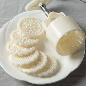 TEMU 6개 꽃 달빵 몰드 세트, 다양한 꽃 모양의 제과 엠보싱 스탬프, DIY 수동 압착 달빵 스탬프, 녹두 케이크, 비스킷, 추석 제과 몰드, 비스킷 도구, 꽃 모양 달빵 메이커, 베이킹 도구