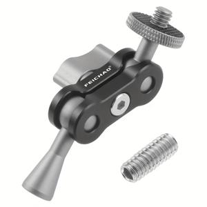 TEMU FEICHAO 조절 가능한 CNC 이중 볼 헤드 마운트, SLR 카메라 케이지, 모니터, 플래시 홀더용 1/4
