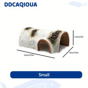 TEMU DDCAQIORA 레진 화이트 자작나무 중공 장식품 - 등반 애완동물 수족관, 미니어처 정원, 유리 용기 및 다육 식물 화분에 완벽함, 방 장식을 위한 탁월한 선택입니다