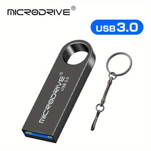TEMU MICRODRIVE 미니 메탈 3.0 고속 USB 플래시 드라이브 16GB 32GB 64GB 128GB USB 메모리 스틱 플래시 드라이브 PC, 노트북 컴퓨터, 태블릿 컴퓨터, 자동차 오디오 신뢰할 수 있는 데이터 파트너: 검정/실버/골든/핑크|태블릿PC