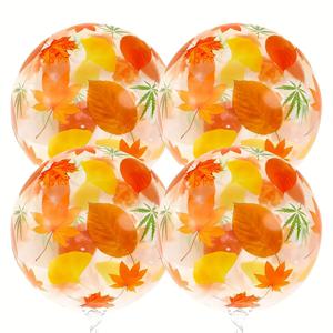TEMU 4pcs 가을 잎 풍선 세트 - 가정 장식용 추수 감사절 장식 풍선 | 실내 가을 장식, 할로윈 장식, 크리스마스 장식