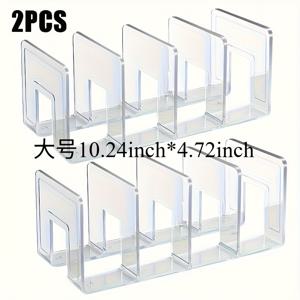 TEMU 가방 안 가방, 보관 가방, 4개 2개 핸드백 수납 랙, 고급 투명 아크릴 가방 정리대 4칸 - 핸드백, 넥타이 및 스카프용 투명 분할 랙 - 공간 절약형 옷장 또는 사무실 수납 솔루션 | 가시성 구획 디자인 | 견고한 분할 구조, 옷장 정리 및 수납 용품|스카프