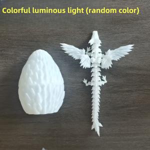 TEMU 1세트 3D 드래곤 인 더 에그 - 야광 , 날개 달린 드래곤과 신비한 미녀, 생일 선물, 데스크탑 장식품, 랜덤 발광 컬러